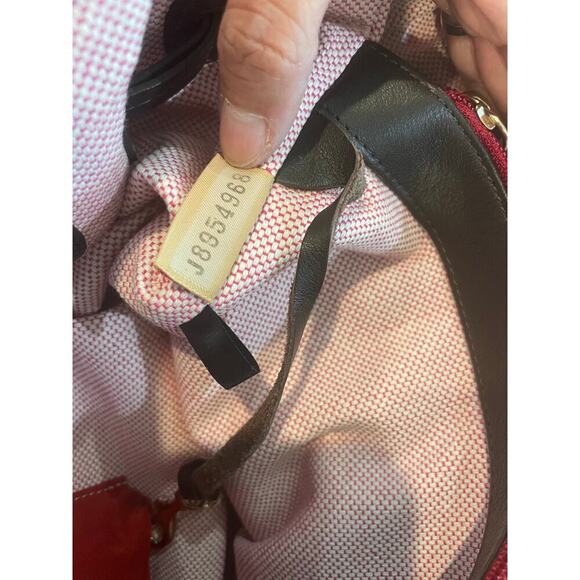 NEW VTG DOONEY & BOURKE CHIARA MEDIUM SATCHEL RED SUEDE/BROWN VERSATILE ICONIC - Picture 4 of 16